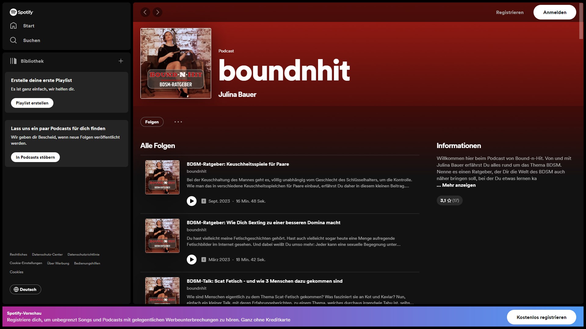 Boundnhit bei Spotify