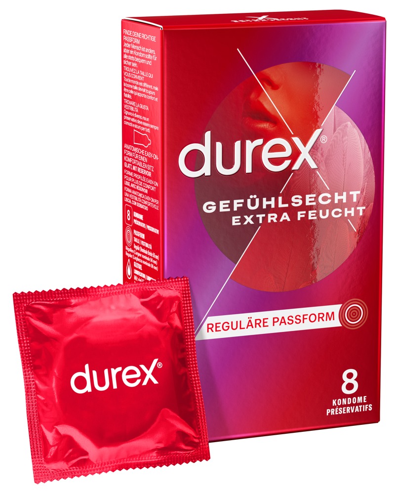 Durex Gefühlsecht Extra Feucht Kondome Produktbild